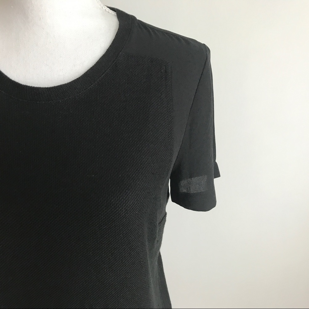 Lou & Grey Black Textured Blouse Size Extra Small